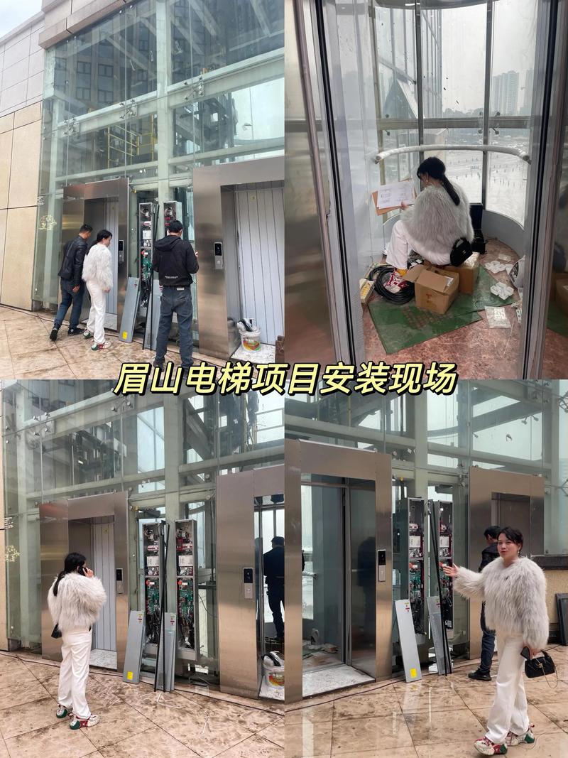 眉山项目现场,这是两部马蹄形观光电梯,现在已经安装完成,等待